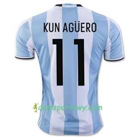 Koszulka Argentyna KUN AGUERO Domowe Koszulki Piłkarskie 2016/17 Krótki Rękaw