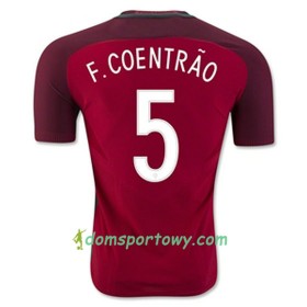 Koszulka Portugalia F COENTRAO Domowe Koszulki Piłkarskie Euro 2016