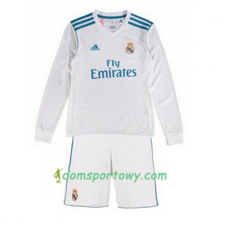Koszulka Real Madryt Dziecięcy Domowe Koszulki Piłkarskie 2017-2018 Długi Rękaw