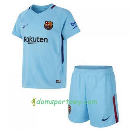 Koszulka FC Barcelona Dziecięcy Wyjazdowe Koszulki Piłkarskie 2017-2018 Krótki Rękaw