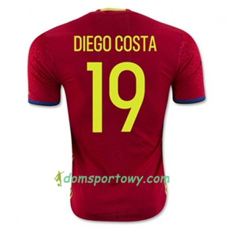 Koszulka Hiszpania DIEGO COSTA Domowe Koszulki Piłkarskie Euro 2016