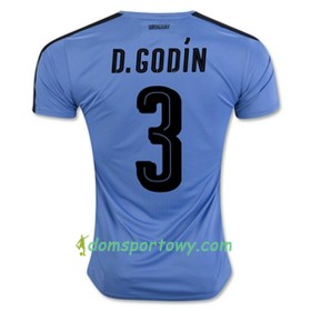 Koszulka Urugwaj Diego Godín Domowe Koszulki Piłkarskie 2016/17 Krótki Rękaw
