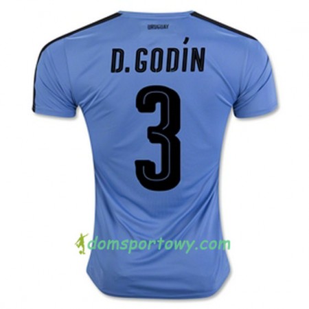 Koszulka Urugwaj Diego Godín Domowe Koszulki Piłkarskie 2016/17 Krótki Rękaw