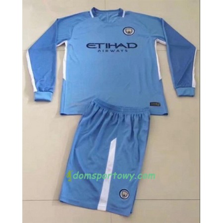 Koszulka Manchester City Domowe Koszulki Piłkarskie 2017-2018 Długi Rękaw