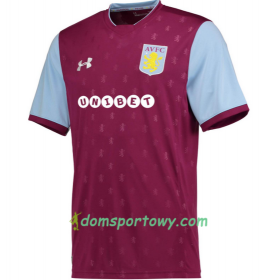 Koszulka Aston Villa Domowe Koszulki Piłkarskie 2017-2018 Krótki Rękaw