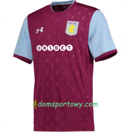 Koszulka Aston Villa Domowe Koszulki Piłkarskie 2017-2018 Krótki Rękaw