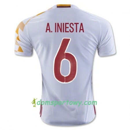 Koszulka Hiszpania A INIESTA Wyjazdowe Koszulki Piłkarskie Euro 2016