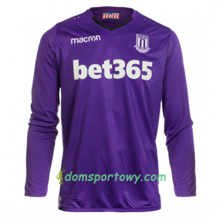 Koszulka Stoke City Bramkarska Domowe Koszulki Piłkarskie 2017-2018 Długi Rękaw
