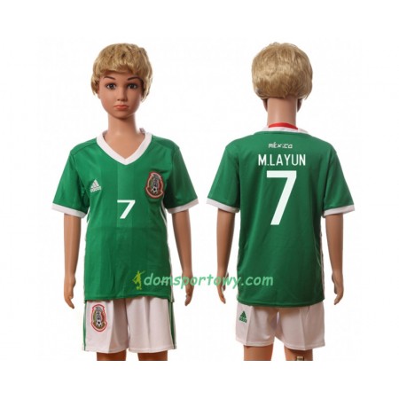 Koszulka Meksyk M.Layun 7 Dziecięcy Domowe Koszulki Piłkarskie 2016 Krótki Rękaw