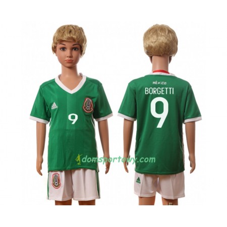 Koszulka Meksyk Borgetti 9 Dziecięcy Domowe Koszulki Piłkarskie 2016 Krótki Rękaw