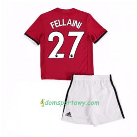Koszulka Manchester United Marouane Fellaini 27 Dziecięcy Domowe Koszulki Piłkarskie 2017-2018 Krótki Rękaw