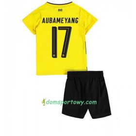 Koszulka Borussia Dortmund Aubameyang 17 Dziecięcy Domowe Koszulki Piłkarskie 2017-2018 Krótki Rękaw