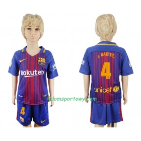 Koszulka FC Barcelona Ivan Rakitic 4 Dziecięcy Domowe Koszulki Piłkarskie 2017-2018 Krótki Rękaw