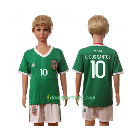 Koszulka Meksyk G.Dos Santos 10 Dziecięcy Domowe Koszulki Piłkarskie 2016 Krótki Rękaw