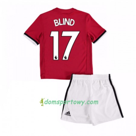 Koszulka Manchester United Daley Blind 17 Dziecięcy Domowe Koszulki Piłkarskie 2017-2018 Krótki Rękaw
