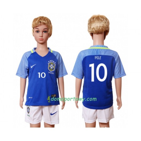 Koszulka Brazylia Pele 10 Dziecięcy Wyjazdowe Koszulki Piłkarskie 2016 Krótki Rękaw