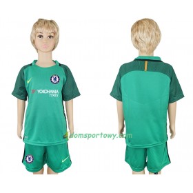 Koszulka Chelsea Bramkarska Dziecięcy Domowe Koszulki Piłkarskie 2017-2018 Krótki Rękaw