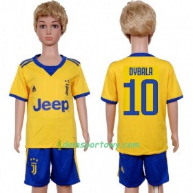 Koszulka Juventus Paulo Dybala 10 Dziecięcy Wyjazdowe Koszulki Piłkarskie 2017-2018 Krótki Rękaw