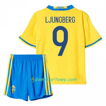 Koszulka Szwecja Ljungberg 9 Dziecięcy Domowe Koszulki Piłkarskie 2016 Krótki Rękaw