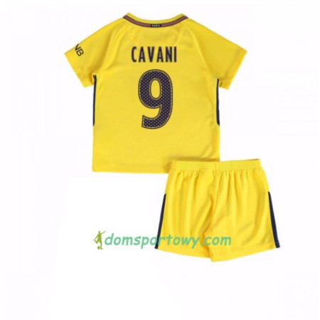 Koszulka Paris SG Edinson Cavani 9 Dziecięcy Wyjazdowe Koszulki Piłkarskie 2017-2018 Krótki Rękaw