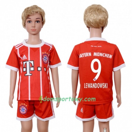 Koszulka Bayern Monachium Robert Lewandowski 9 Dziecięcy Domowe Koszulki Piłkarskie 2017-2018 Krótki Rękaw
