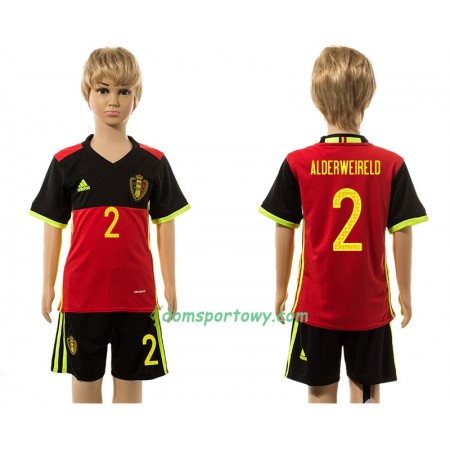 Koszulka Belgia Alderweireld 2 Dziecięcy Domowe Koszulki Piłkarskie 2016 Krótki Rękaw