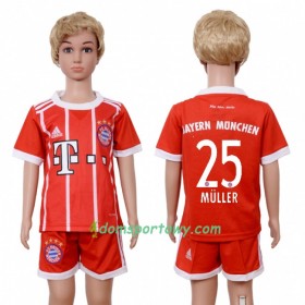 Koszulka Bayern Monachium Thomas Muller 25 Dziecięcy Domowe Koszulki Piłkarskie 2017-2018 Krótki Rękaw
