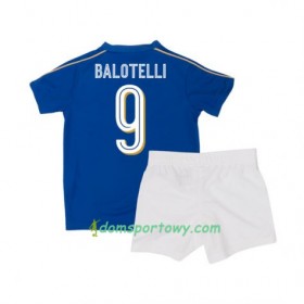 Koszulka Włochy Balotelli 9 Dziecięcy Domowe Koszulki Piłkarskie 2016 Długi Rękaw