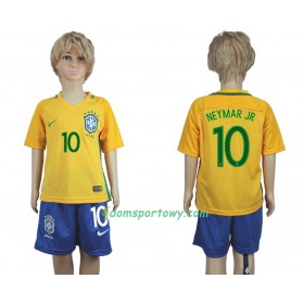 Koszulka Brazylia Neymar JR 10 Dziecięcy Domowe Koszulki Piłkarskie 2016 Krótki Rękaw