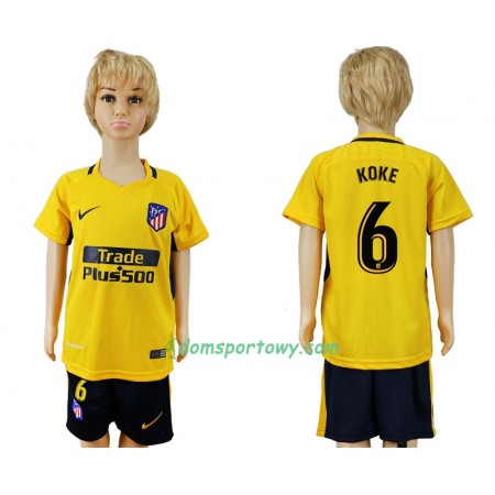 Koszulka Atlético Madryt  Koke 6 Dziecięcy Wyjazdowe Koszulki Piłkarskie 2017-2018 Krótki Rękaw