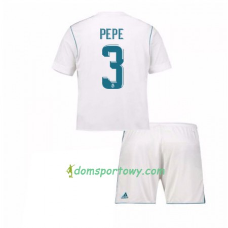Koszulka Real Madryt Pepe 3 Dziecięcy Domowe Koszulki Piłkarskie 2017-2018 Krótki Rękaw