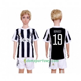Koszulka Juventus Leonardo Bonucci 19 Dziecięcy Domowe Koszulki Piłkarskie 2017-2018 Krótki Rękaw