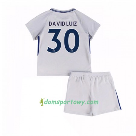 Koszulka Chelsea David Luiz 30 Dziecięcy Wyjazdowe Koszulki Piłkarskie 2017-2018 Krótki Rękaw