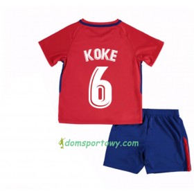 Koszulka Atlético Madryt Koke 6 Dziecięcy Domowe Koszulki Piłkarskie 2017-2018 Krótki Rękaw