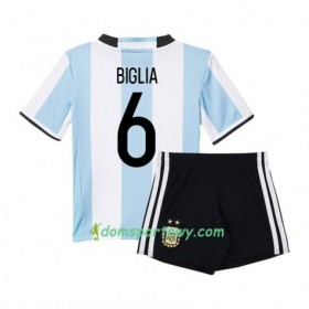 Koszulka Argentyna Biglia 6 Dziecięcy Domowe Koszulki Piłkarskie 2016 Krótki Rękaw