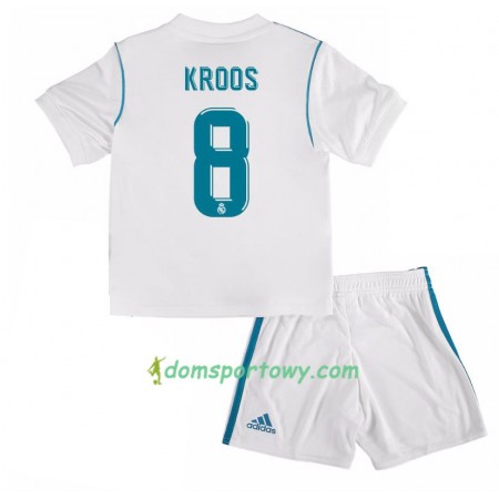 Koszulka Real Madryt Toni Kroos 8 Dziecięcy Domowe Koszulki Piłkarskie 2017-2018 Krótki Rękaw