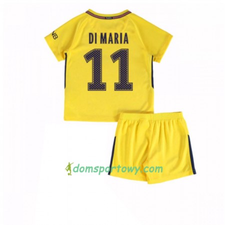 Koszulka Paris SG Angel Di Maria 11 Dziecięcy Wyjazdowe Koszulki Piłkarskie 2017-2018 Krótki Rękaw