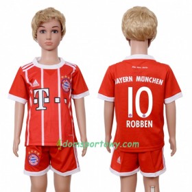 Koszulka Bayern Monachium Arjen Robben 10 Dziecięcy Domowe Koszulki Piłkarskie 2017-2018 Krótki Rękaw
