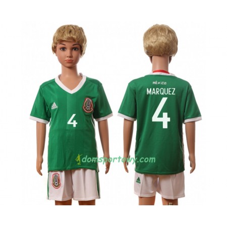 Koszulka Meksyk Marquez 4 Dziecięcy Domowe Koszulki Piłkarskie 2016 Krótki Rękaw