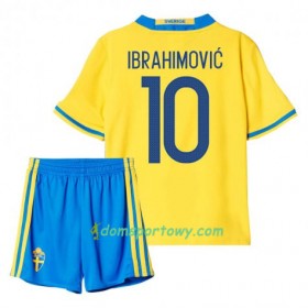 Koszulka Szwecja Ibrahimovic 10 Dziecięcy Domowe Koszulki Piłkarskie 2016 Krótki Rękaw